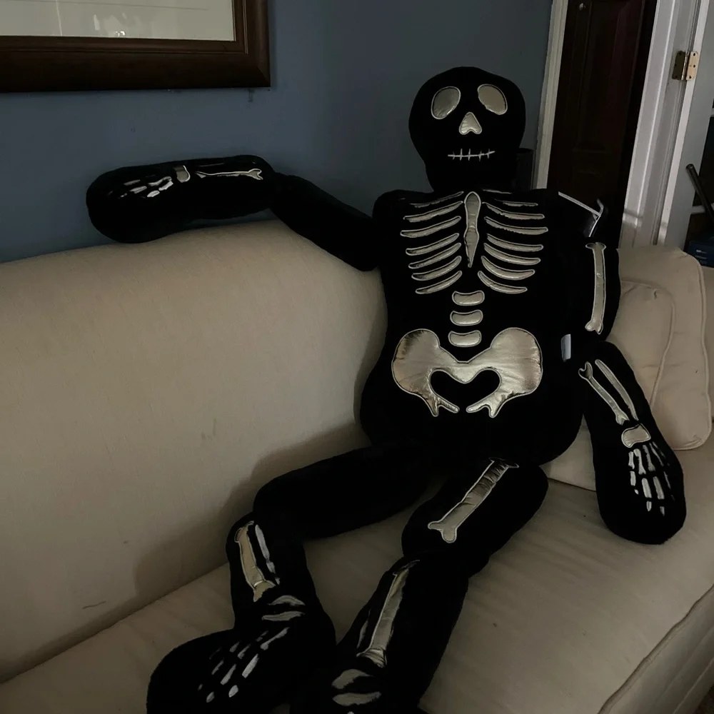 Black skeleton, with gold bones Isaac Mizrahi 5 foot new with tags tick-tock